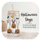 Halloween UV DTF Libbey 16oz Cup Wrap Sticker, Ready to Ship, Direct to Film, Glass Can, Fall, Permanent, Pet Lover, Pumpkin, Halloween Dogs