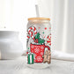 Christmas UV DTF Libbey 16oz Cup Wrap Sticker, Ready to Apply, No Heat, Permanent Adhesive, Waterproof, Glass Can, Cocoa, Lattes, Coffees