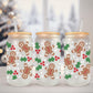 Christmas UV DTF Libbey 16oz Cup Wrap Sticker, Ready to Ship, rts, Direct to Film, Glass Can, Permanent, Cookies, Gingerbread and Holly