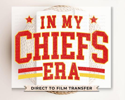 Football DTF Transfers, Ready to Press, T-shirt Transfers, Heat Transfer, Direct to Film, Sports, Full Color, Vintage, Kansas City Football