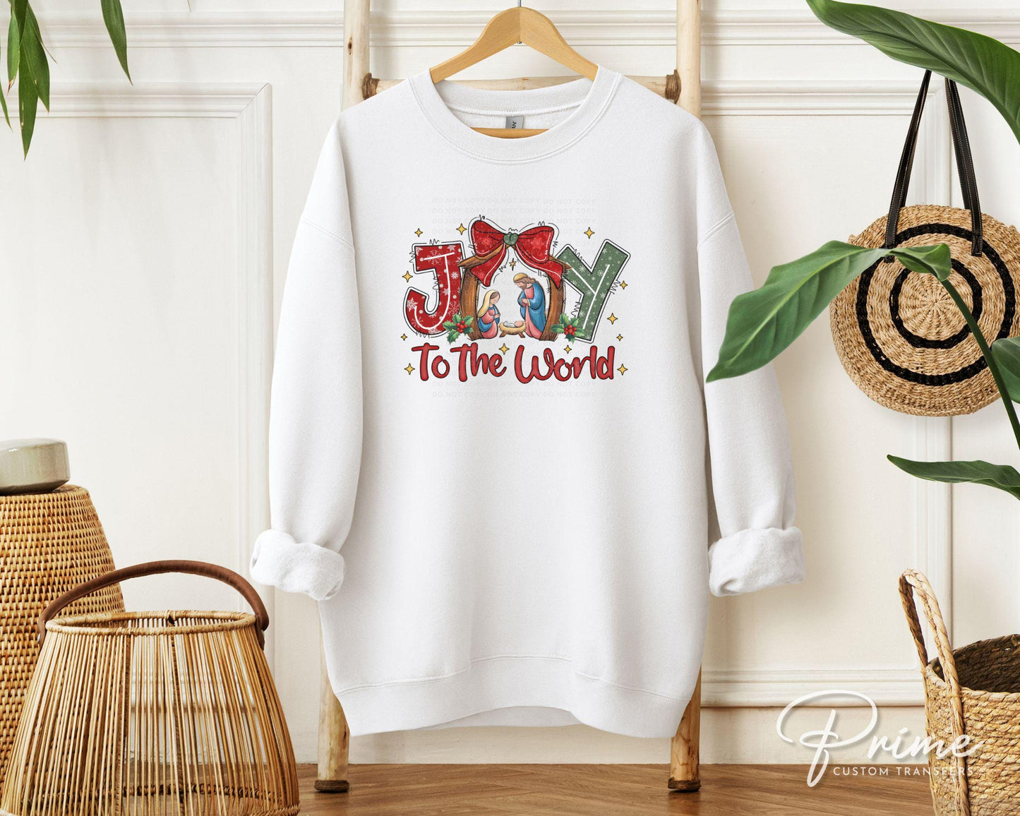 Christmas DTF Transfers, Ready to Press, T-shirt Transfers, Heat Transfer, Direct to Film, Holiday, Nativity, Baby Jesus, Manger, Christian