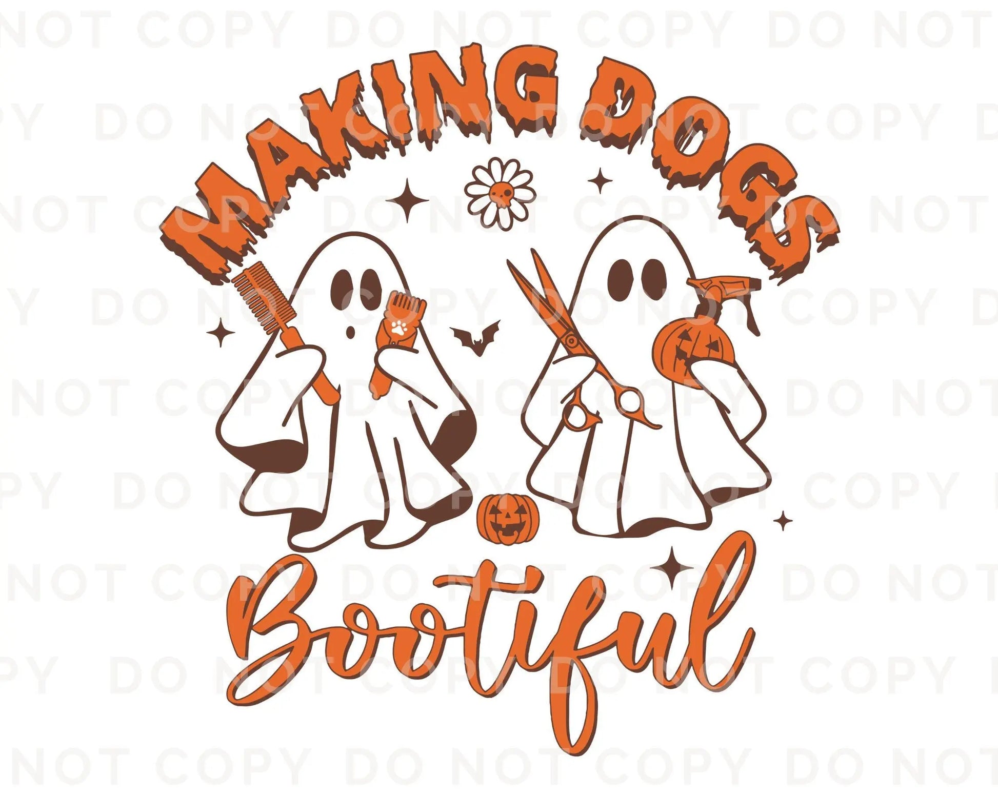 Halloween DTF Transfers, Ready to Press, T-shirt Transfers, Heat Transfer, Direct to Film, Pet Mom, Making Dogs Bootiful, Groomer