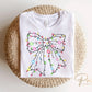Christmas DTF Transfers, Ready to Press, T-shirt Transfers, Heat Transfer, Direct to Film, Holiday, Girly, Coquette Christmas Light Bow