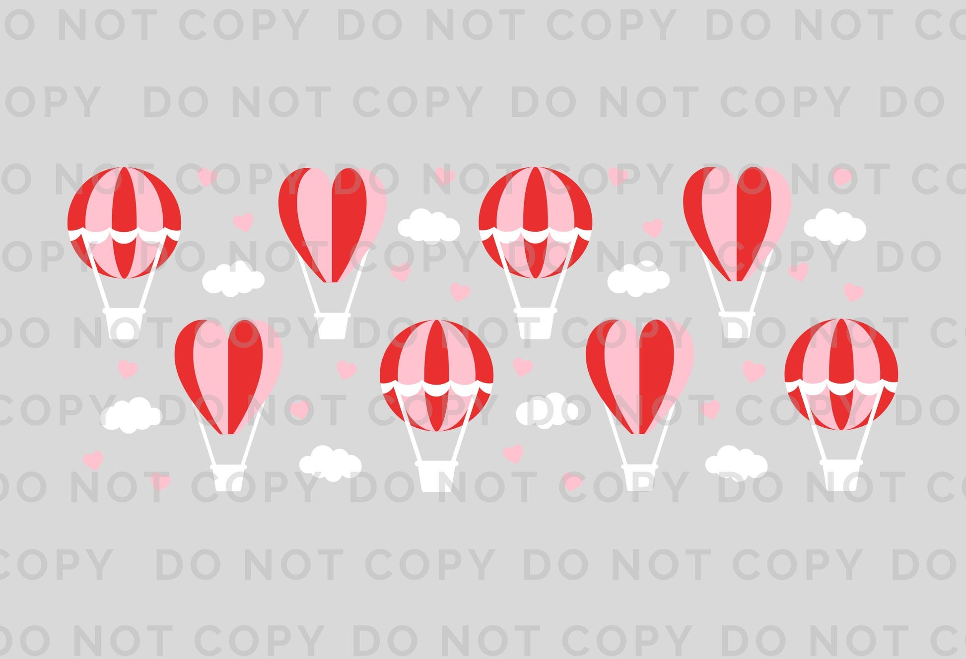 Valentine's Day UV DTF Libbey 16oz Cup Wrap Sticker, Ready to Apply, No Heat, Permanent Adhesive, Waterproof, Glass Can, Hot Air Balloons