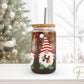 Christmas UV DTF Libbey 16oz Cup Wrap Sticker, Ready to Apply, No Heat, Permanent Adhesive, Waterproof, Glass Can, Holiday, Ho Ho Ho, Gnomes