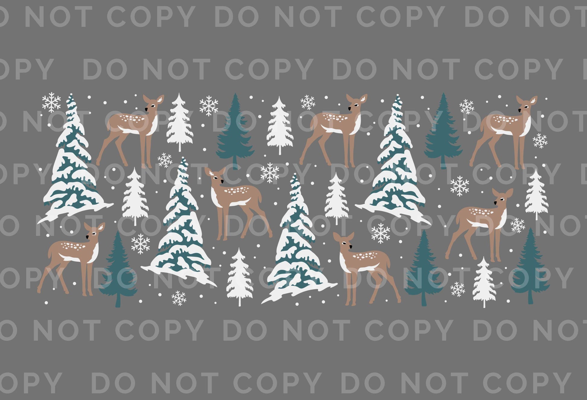 Christmas UV DTF Libbey 16oz Cup Wrap Sticker, Ready to Apply, No Heat, Permanent Adhesive, Waterproof, Glass Can, Holiday, Woodland, Deer