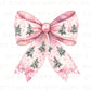 Christmas DTF Transfers, Ready to Press, T-shirt Transfers, Heat Transfer, Direct to Film, Holiday, Coquette Pink Christmas Tree Bow