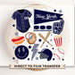 Baseball DTF Transfers, Ready to Press, T-shirt Transfer, Heat Transfer, Direct to Film, Sports, Game Day, doodle collage, New York baseball