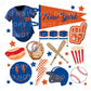 Baseball DTF Transfers, Ready to Press, T-shirt Transfer, Heat Transfer, Direct to Film, Sports, Game Day, Doodle Collage, New York Baseball
