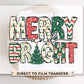 Christmas DTF Transfers, Ready to Press, T-shirt Transfers, Heat Transfer, Direct to Film, Holiday, Christmas Tree, Doodle, Merry and Bright