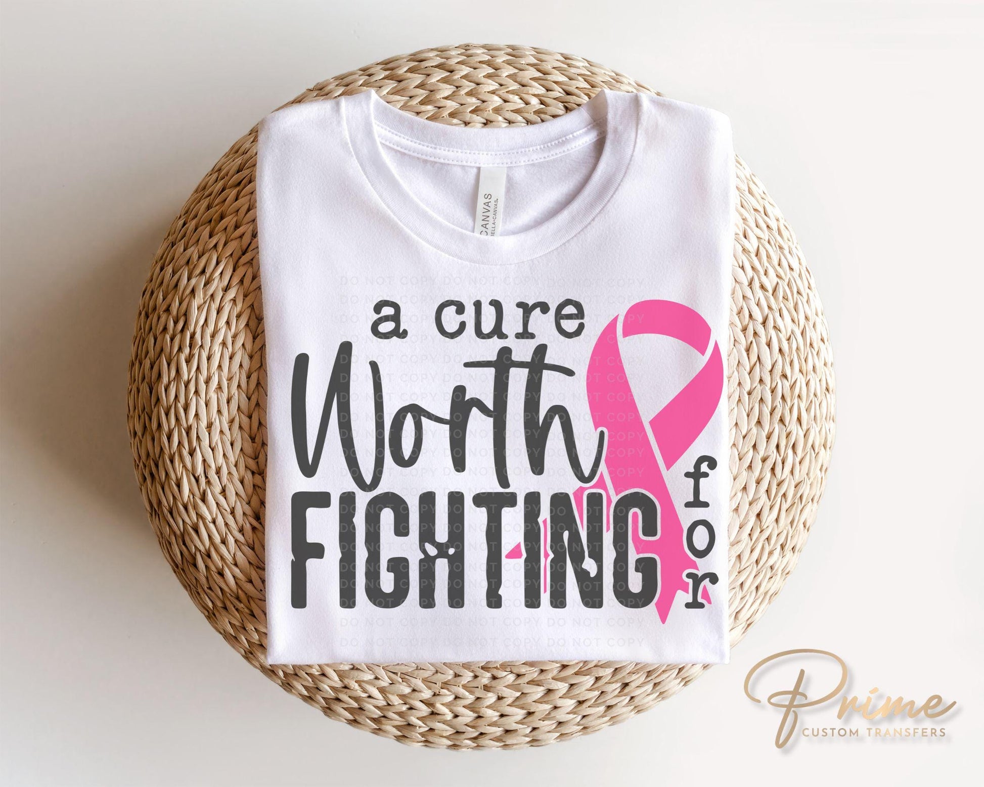 Breast Cancer DTF Transfers, Ready to Press, T-shirt Transfers, Heat Transfer, Direct to Film, Fight, Pink Ribbon, Cancer Awareness, Cure