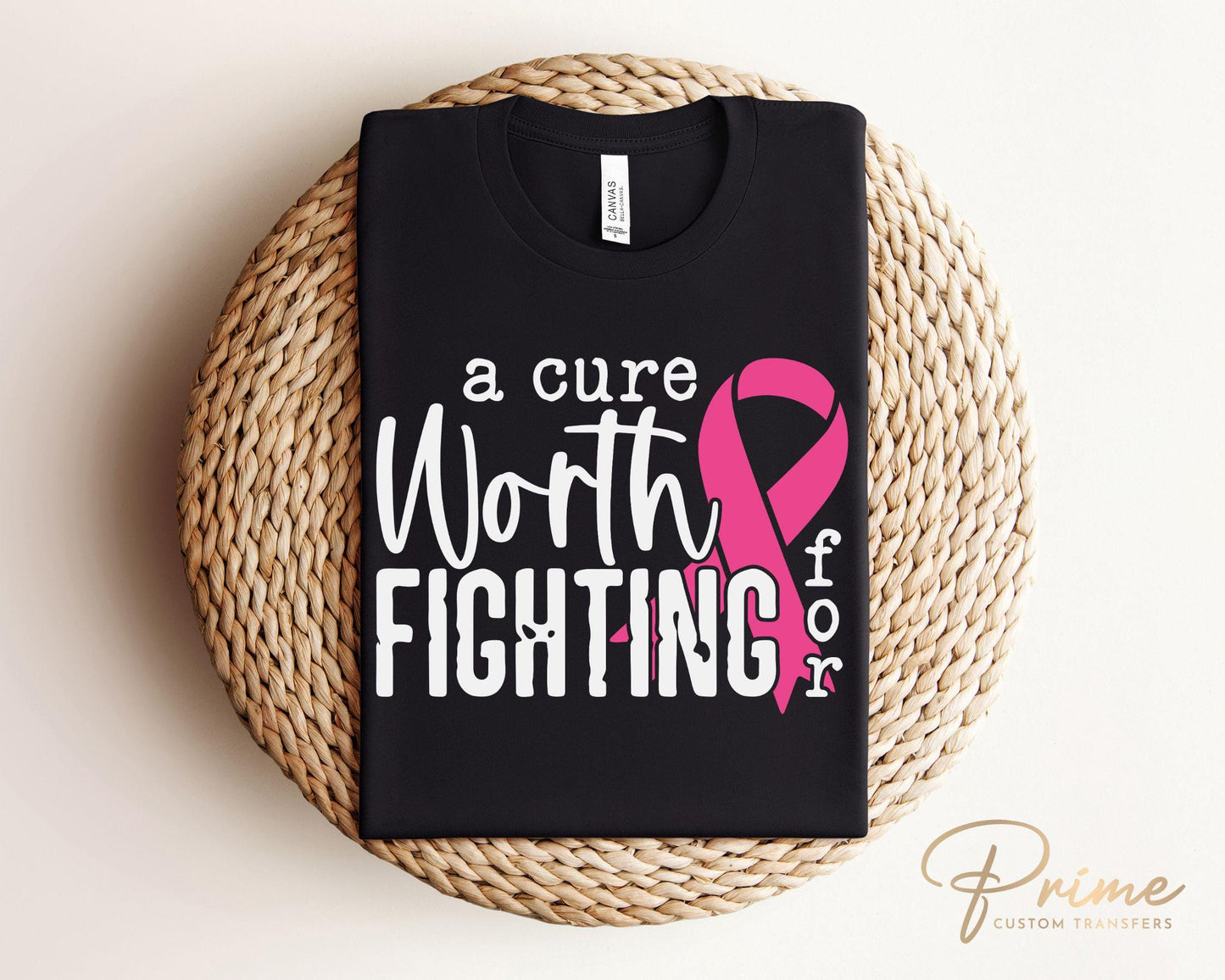 Breast Cancer DTF Transfers, Ready to Press, T-shirt Transfers, Heat Transfer, Direct to Film, Fight, Pink Ribbon, Cancer Awareness, Cure