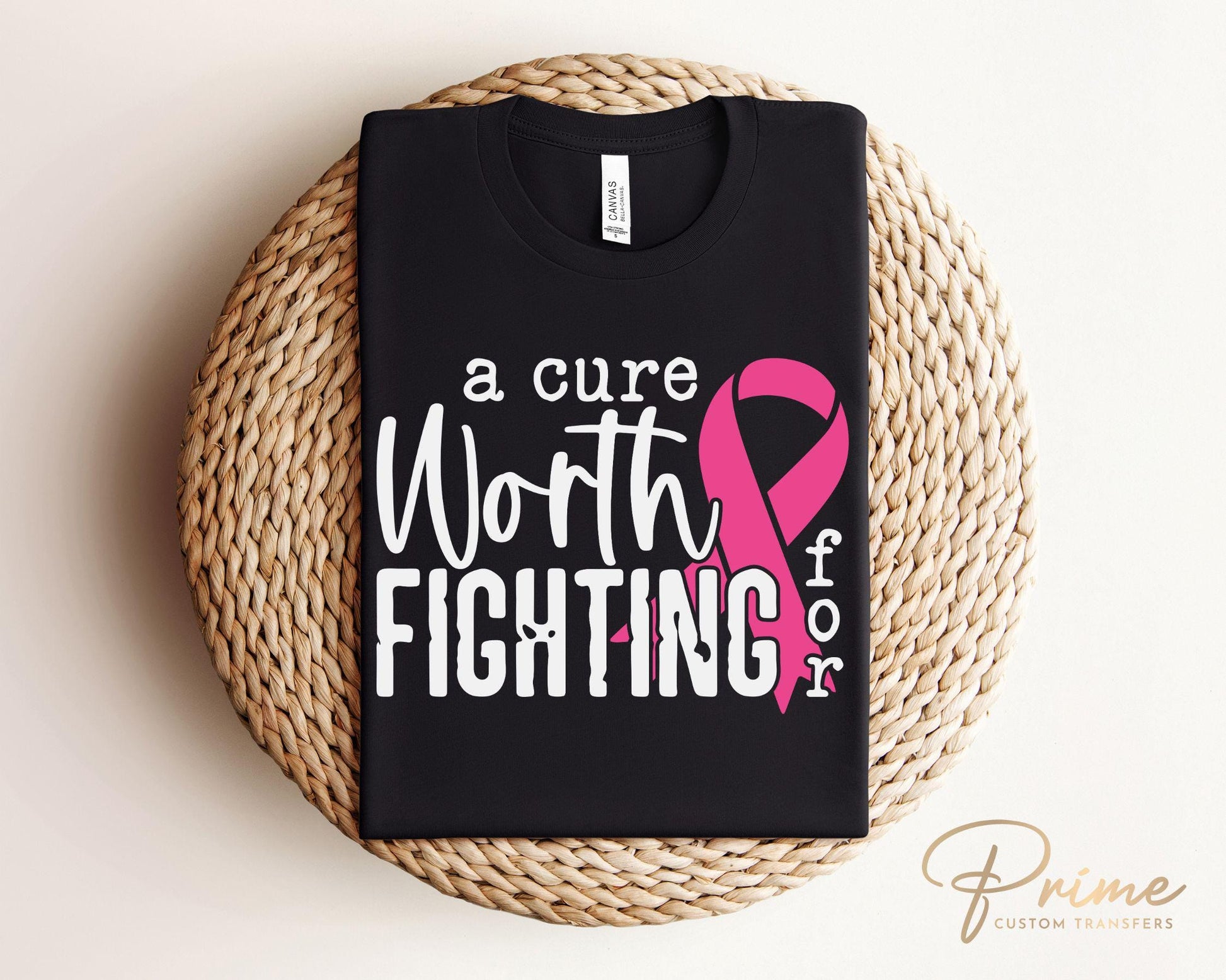 Breast Cancer DTF Transfers, Ready to Press, T-shirt Transfers, Heat Transfer, Direct to Film, Fight, Pink Ribbon, Cancer Awareness, Cure