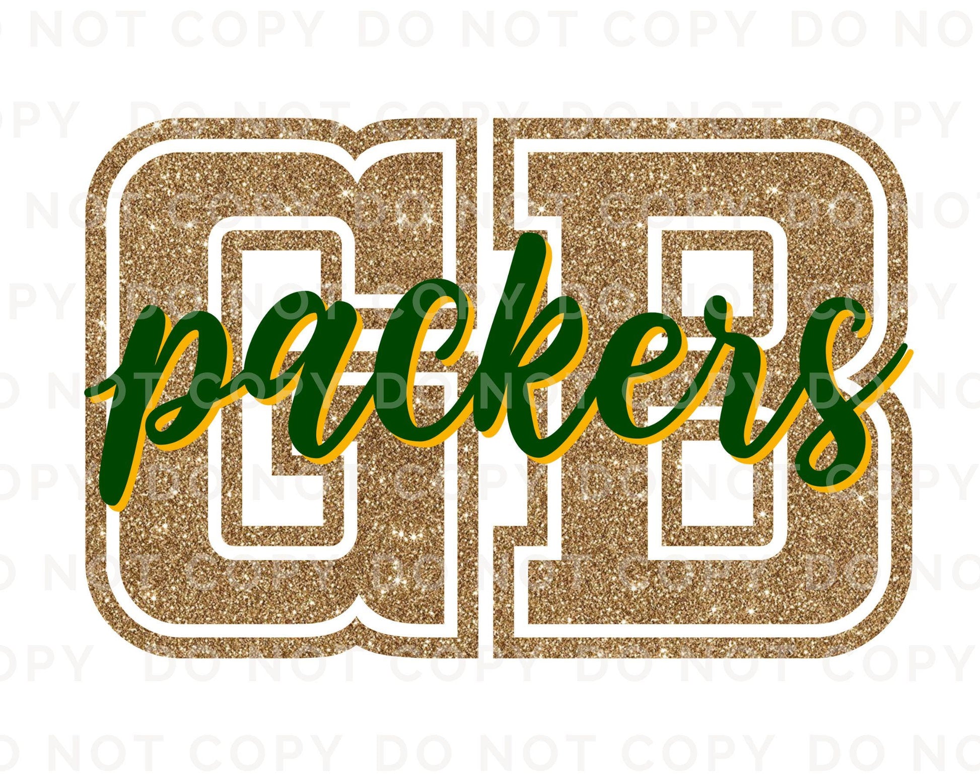 Football DTF Transfers, Ready to Press, T-shirt Transfers, Heat Transfer, Direct to Film, Sports, Vintage, FAUX Glitter, Green Bay Fan