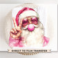 Christmas DTF Transfers, Ready to Press, T-shirt Transfers, Heat Transfer, Direct to Film, Holiday, Funny, Bubble Gum, Groovy Santa Claus