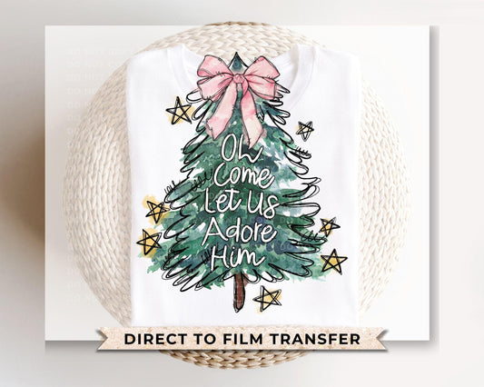 Christmas DTF Transfers, Ready to Press, T-shirt Transfers, Heat Transfer, Direct to Film, Holiday, Nativity, Jesus, Christian, Tree, Star