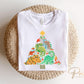 Christmas DTF Transfers, Ready to Press, T-shirt Transfers, Heat Transfer, Direct to Film, Holiday, Boy, T-Rex, Dinosaur Christmas Tree
