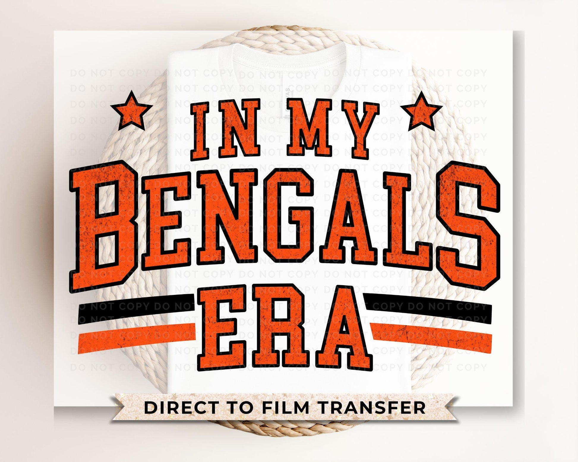 Football DTF Transfers, Ready to Press, T-shirt Transfers, Heat Transfer, Direct to Film, Sports, Full Color, Vintage, Cincinnati Football