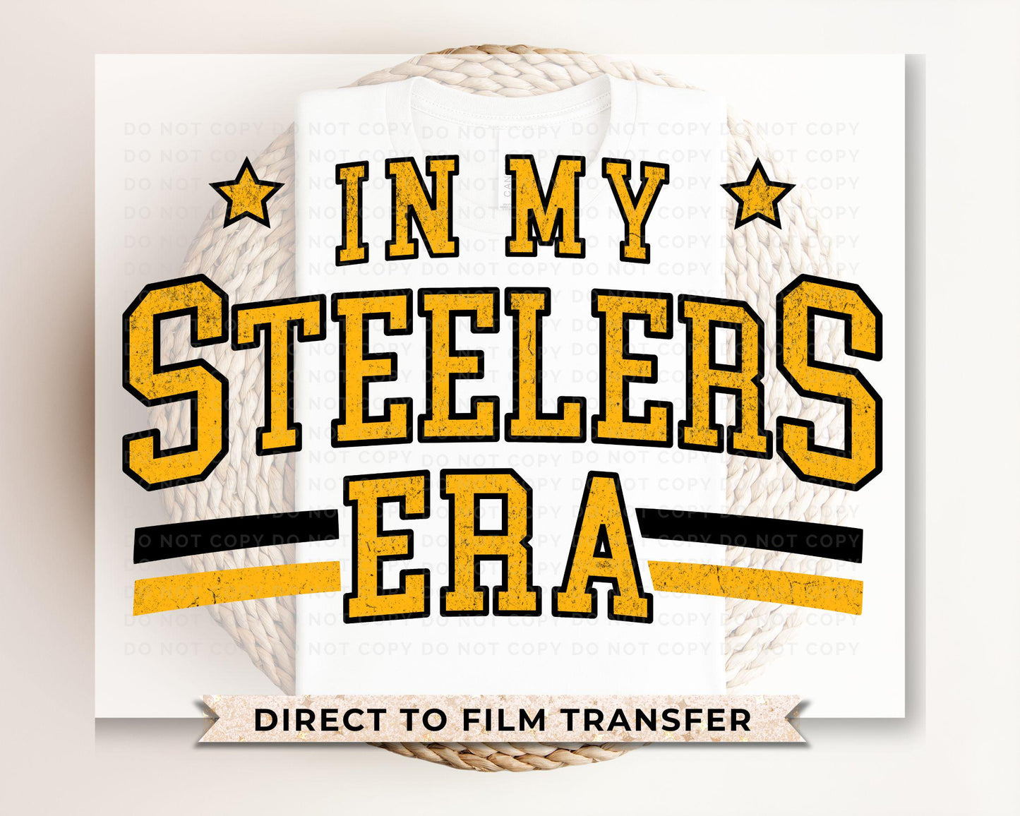 Football DTF Transfers, Ready to Press, T-shirt Transfers, Heat Transfer, Direct to Film, Full Color, Vintage Style, Pittsburgh Football