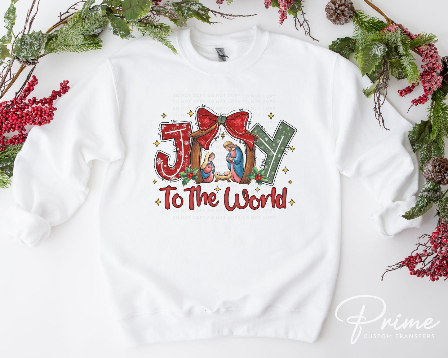 Christmas DTF Transfers, Ready to Press, T-shirt Transfers, Heat Transfer, Direct to Film, Holiday, Nativity, Baby Jesus, Manger, Christian