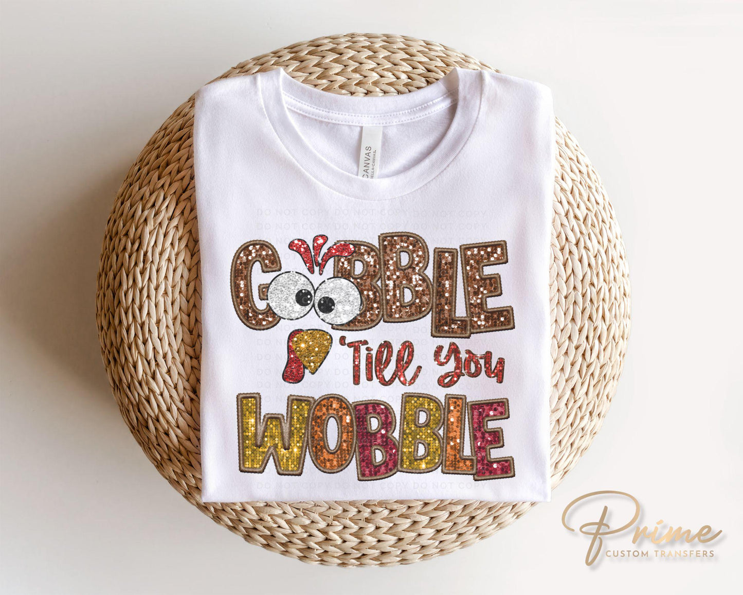 Thanksgiving DTF Transfers, Ready to Press, T-shirt Transfers, Heat Transfer, Direct to Film, Thanksgiving, Faux Glitter Sequin, Turkey