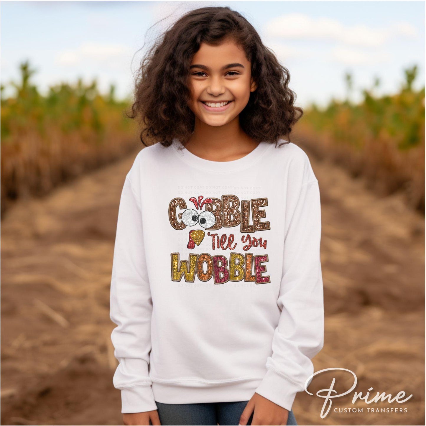 Thanksgiving DTF Transfers, Ready to Press, T-shirt Transfers, Heat Transfer, Direct to Film, Thanksgiving, Faux Glitter Sequin, Turkey