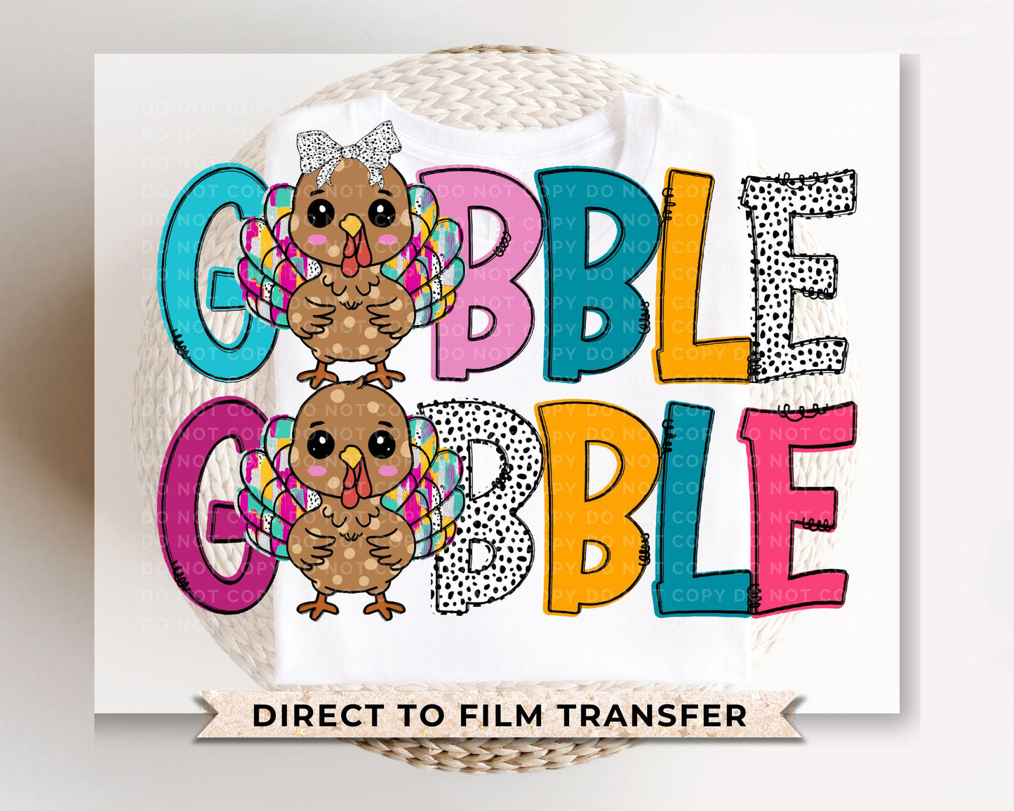 Thanksgiving DTF Transfers, Ready to Press, T-shirt Transfers, Heat Transfer, Direct to Film, Autumn, Turkey, Family, Gobble, Thanksgiving