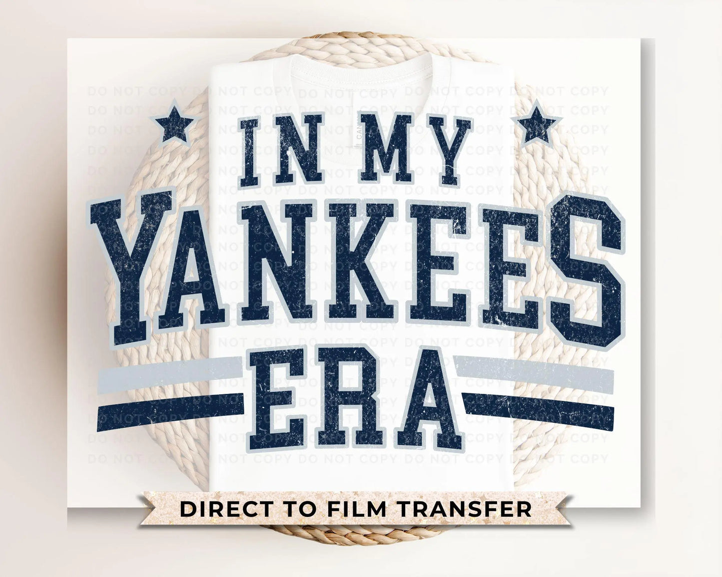 Baseball DTF Transfers, Ready to Press, T-shirt Transfer, Heat Transfer, Direct to Film, Sports, Game Day, Distressed New York Baseball