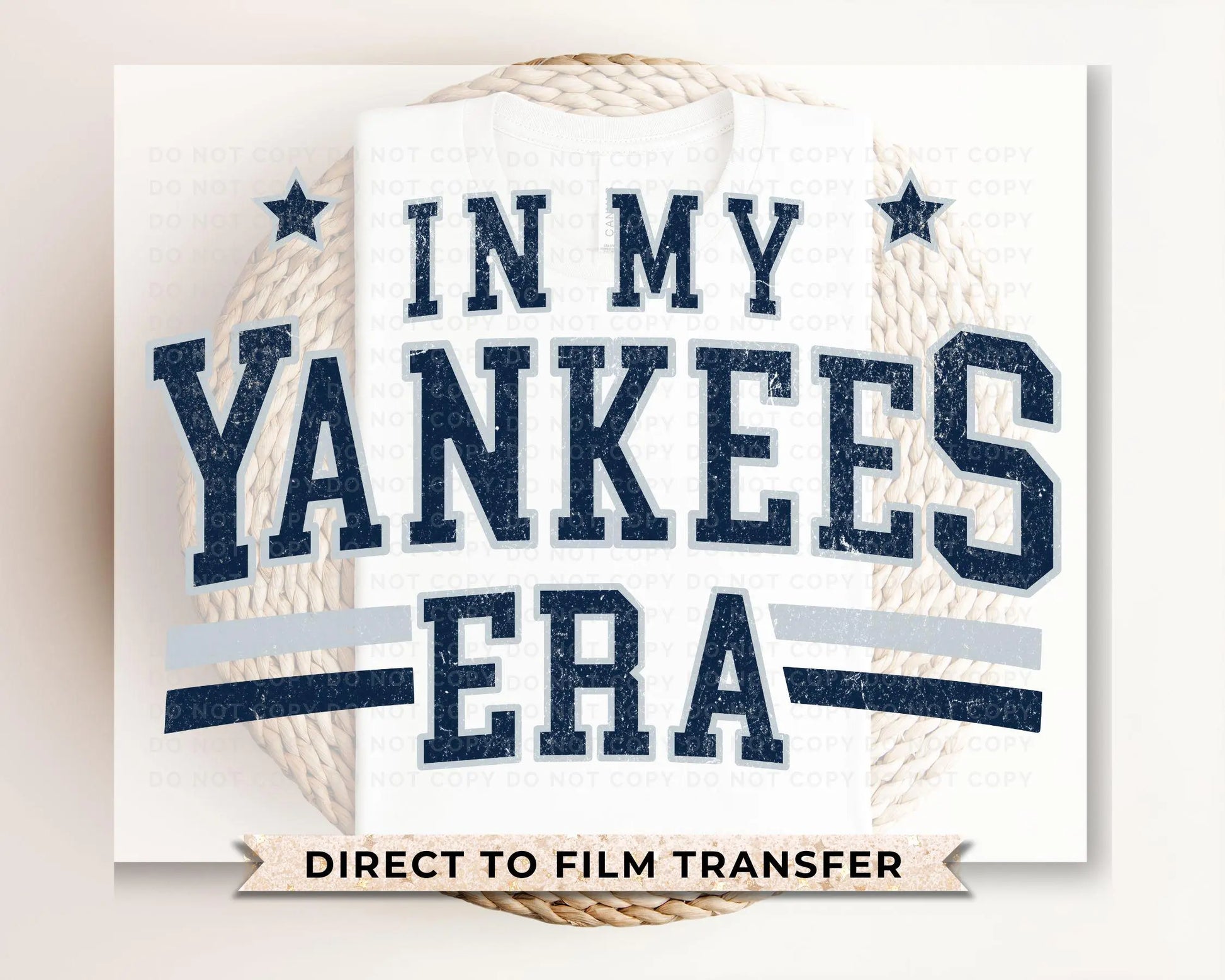 Baseball DTF Transfers, Ready to Press, T-shirt Transfer, Heat Transfer, Direct to Film, Sports, Game Day, Distressed New York Baseball