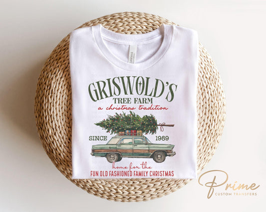 Christmas DTF Transfers, Ready to Press, T-shirt Transfers, Heat Transfer, Direct to Film, Movie, Funny Shirt, Vacation, Car, Tree Farm