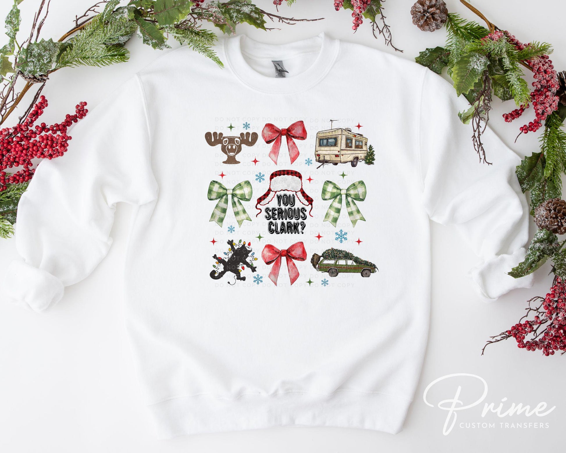 Christmas DTF Transfers, Ready to Press, T-shirt Transfers, Heat Transfer, Direct to Film, Holiday, Funny Christmas Movie, Coquette, Bows