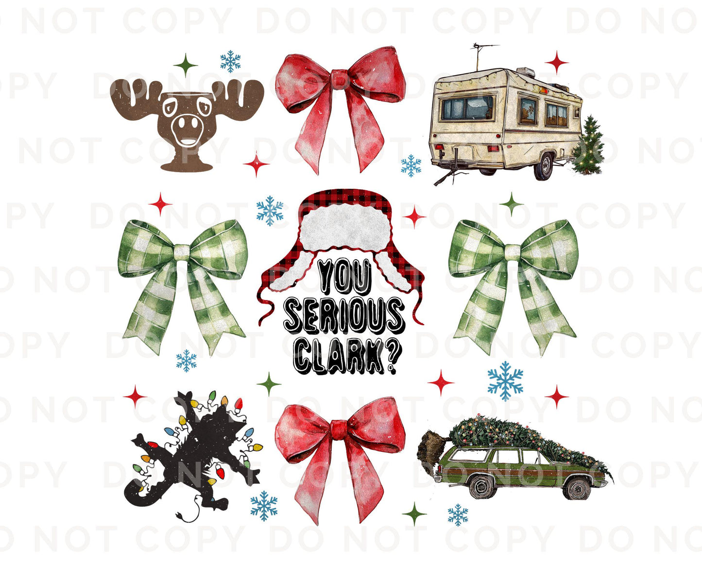 Christmas DTF Transfers, Ready to Press, T-shirt Transfers, Heat Transfer, Direct to Film, Holiday, Funny Christmas Movie, Coquette, Bows