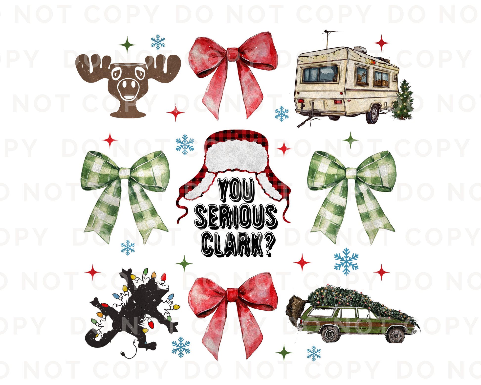 Christmas DTF Transfers, Ready to Press, T-shirt Transfers, Heat Transfer, Direct to Film, Holiday, Funny Christmas Movie, Coquette, Bows