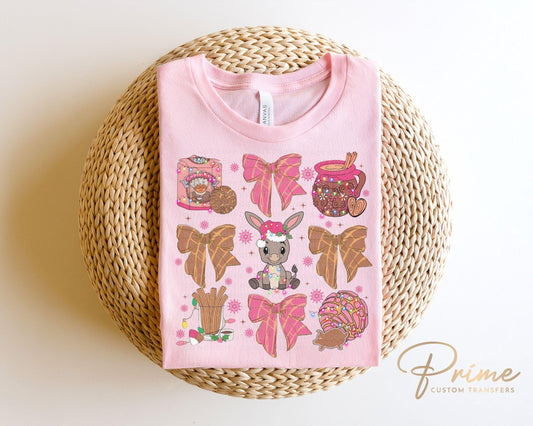 Spanish Christmas DTF Transfer, Ready to Press, T-shirt Transfers, Heat Transfer, Direct to Film, Latino, Feliz navidad, Tuki Tuki Donkey