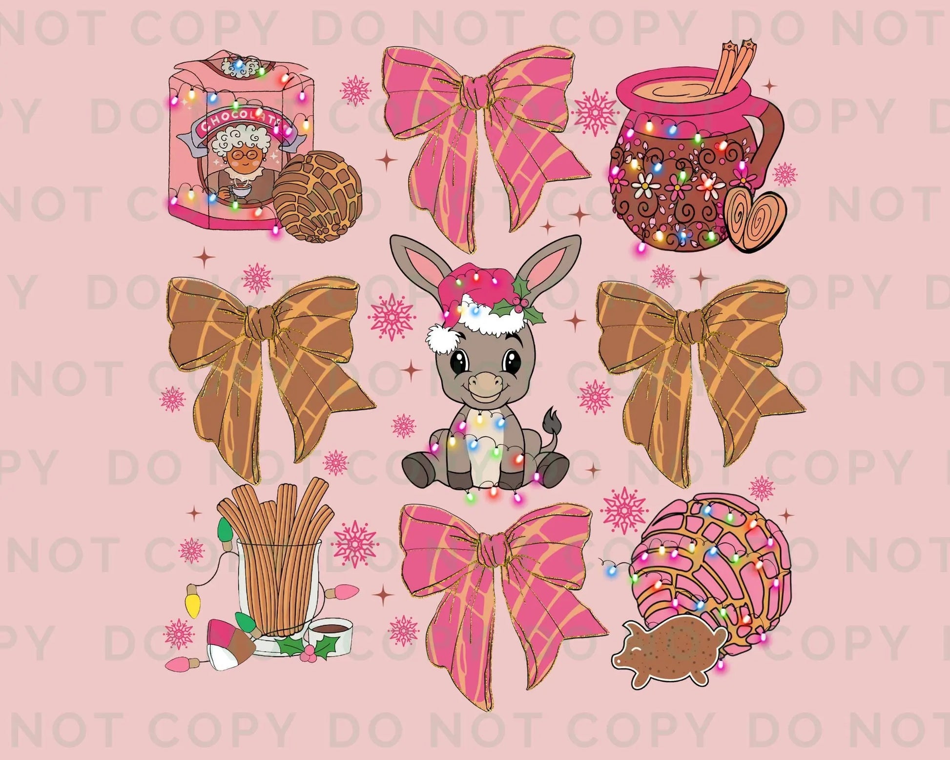 Spanish Christmas DTF Transfer, Ready to Press, T-shirt Transfers, Heat Transfer, Direct to Film, Latino, Feliz navidad, Tuki Tuki Donkey