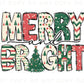 Christmas DTF Transfers, Ready to Press, T-shirt Transfers, Heat Transfer, Direct to Film, Holiday, Christmas Tree, Doodle, Merry and Bright