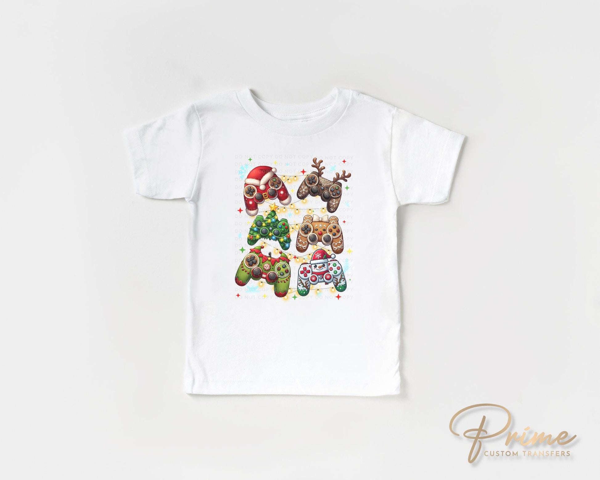 Christmas DTF Transfers, Ready to Press, T-shirt Transfers, Heat Transfer, Direct to Film, Video Games, Kids, Santa Claus, Gaming Controller