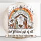 Christmas DTF Transfers, Ready to Press, T-shirt Transfers, Heat Transfer, Direct to Film, Holiday, Nativity, Baby Jesus, Manger, Christian