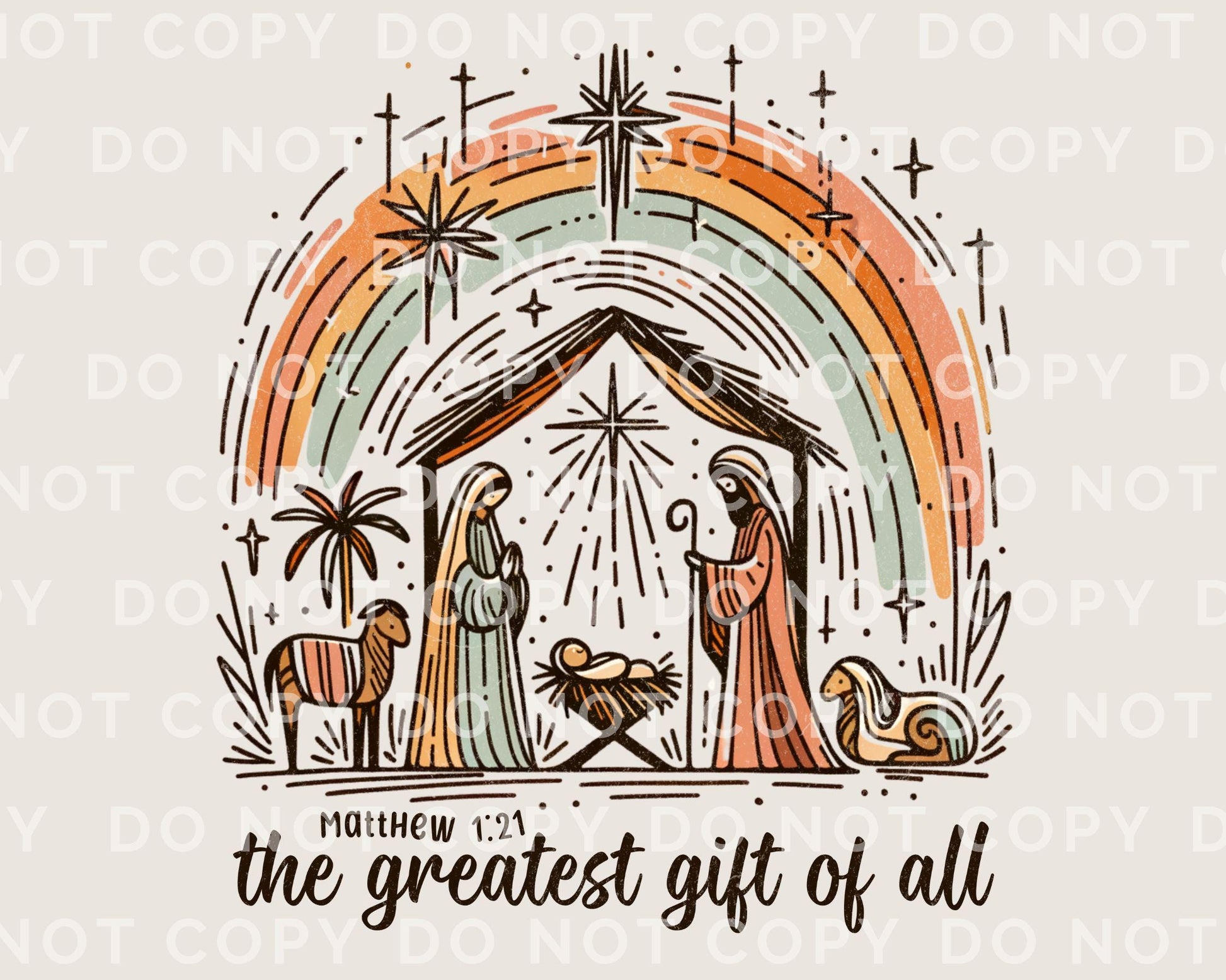 Christmas DTF Transfers, Ready to Press, T-shirt Transfers, Heat Transfer, Direct to Film, Holiday, Nativity, Baby Jesus, Manger, Christian