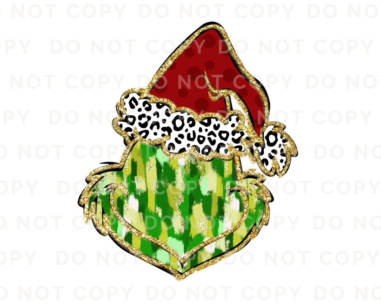 Christmas DTF Transfers, Ready to Press, T-shirt Transfers, Heat Transfer, Direct to Film, Holiday, Trendy, Coquette Brushstroke Green Guy