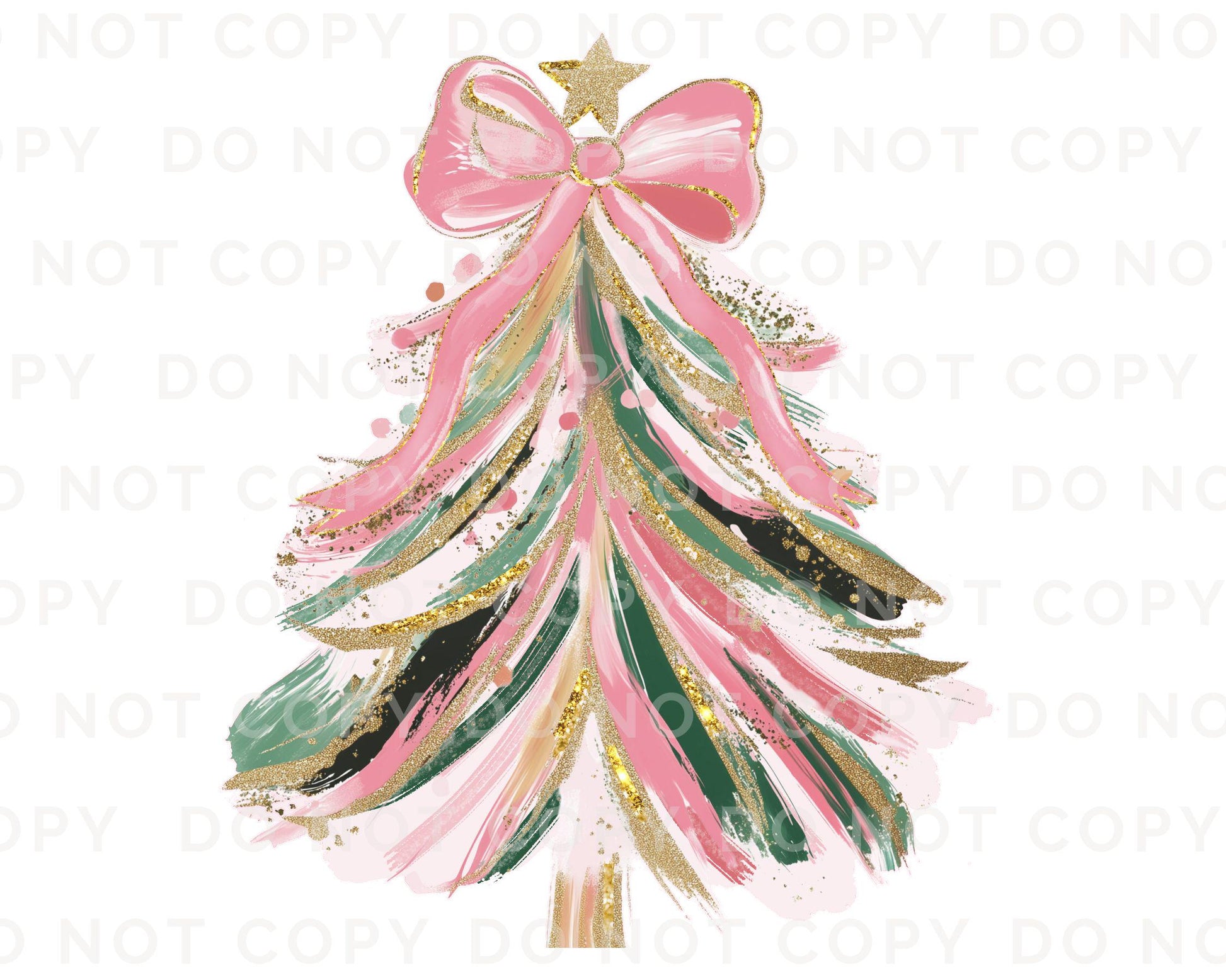Christmas DTF Transfer, Ready to Press, T-shirt Transfers, Heat Transfer, Direct to Film, Holiday, Coquette, Girly, FAUX Glitter Pink Bow