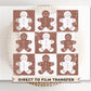 Christmas DTF Transfers, Ready to Press, Heat Transfer, Direct to Film, T-shirt, Holiday, Cute Checkered Distressed Gingerbread, Cookies