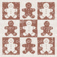 Christmas DTF Transfers, Ready to Press, Heat Transfer, Direct to Film, T-shirt, Holiday, Cute Checkered Distressed Gingerbread, Cookies