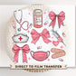 Christmas DTF Transfer, Ready to Press, T-shirt Transfer, Heat Transfer, Direct to Film, Hospital, Stethoscope, Holiday, Coquette Nurse Life