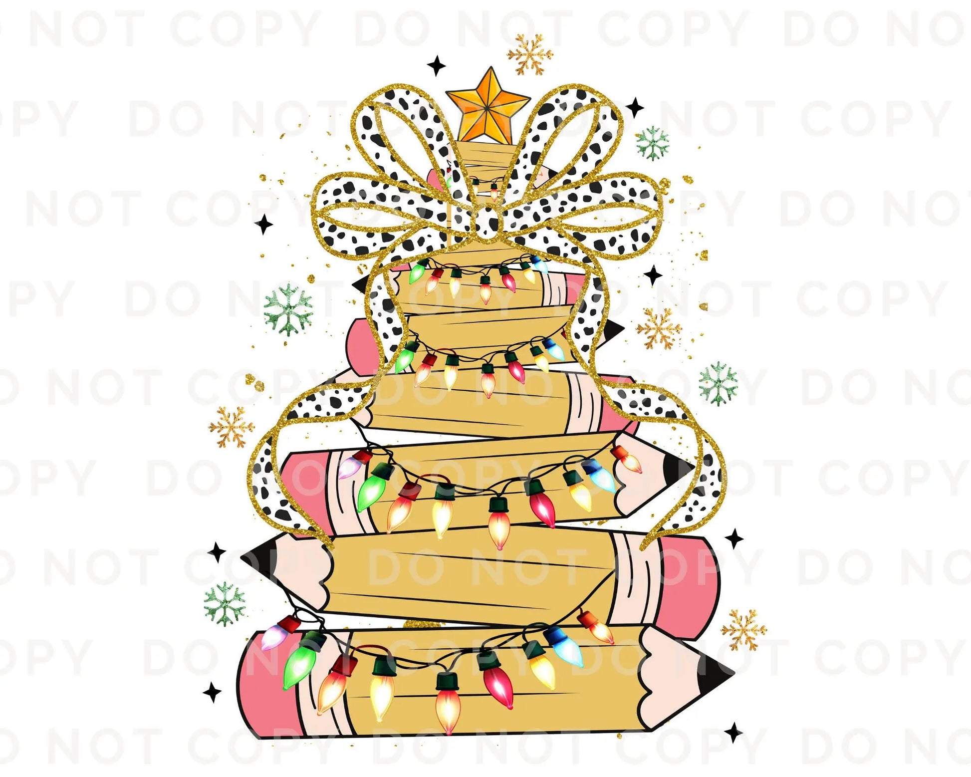 Christmas DTF Transfer, Ready to Press, T-shirt Transfer, Heat Transfer, Direct to Film, Teacher Gift, School, Coquette Pencil Tree