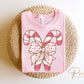 Christmas DTF Transfer, Ready to Press, T-shirt Transfers, Heat Transfer, Direct to Film, Holiday, Colorful Coquette Glitter Candy Canes