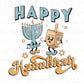 Hanukkah DTF Transfer, Ready to Press, T-shirt Transfer, Heat Transfer, Direct to Film, Jewish Holiday, Dreidel, Menorah, Lights, Kids, Cute