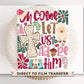 Christmas DTF Transfers, Ready to Press, T-shirt Transfers, Heat Transfer, Direct to Film, Holiday, Nativity, Baby Jesus, Boho, Christian