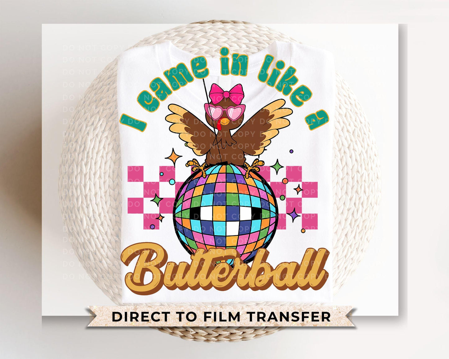 Thanksgiving DTF Transfers, Ready to Press, T-shirt Transfers, Heat Transfer, Direct to Film, Holiday, Funny, Disco, Dinner, Cute, Turkey