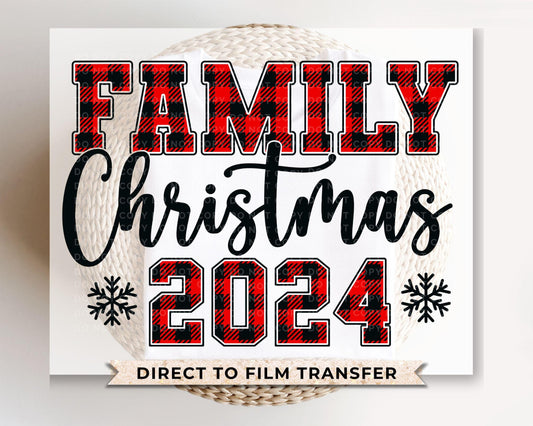 Christmas DTF Transfers, Ready to Press, T-shirt Transfers, Heat Transfer, Direct to Film, Matching Family Christmas Shirt Transfers 2024